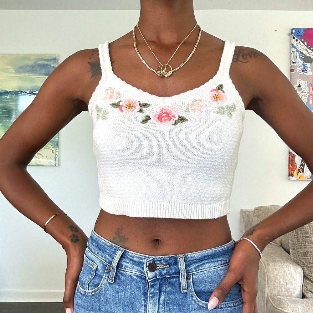 Alice + Olivia Brigida Embroider Tank